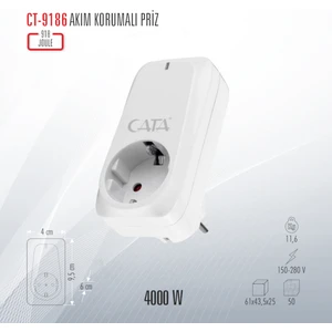 CT-9186 Akım Korumalı Priz