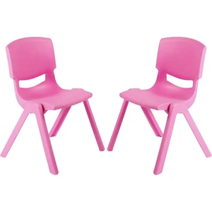 2'li Set Büyük Şirin Çocuk Sandalyesi Pembe