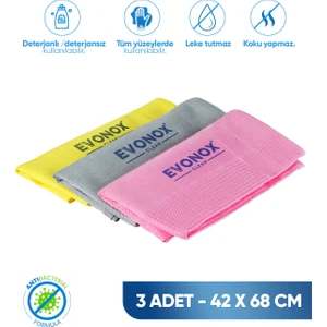 Clean Mikrofiber Çok Amaçlı Temizlik Bezi 3'lü Set | Dev Boy 42X68 cm