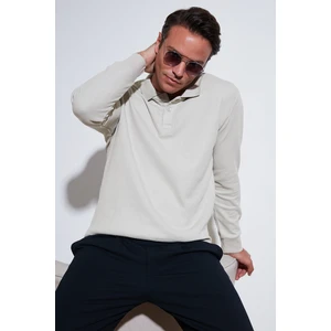 Pamuklu Regular Fit Düğmeli Polo Yaka Sweat Erkek Sweat 5905739