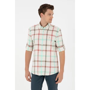 U.S. Polo Assn. Erkek Taş Gömlek Desenli 50290279-VR049