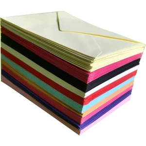 100 Adet Renkli Mini Zarflar 7x10 Cm