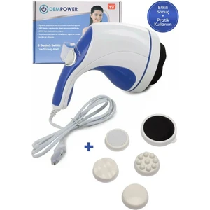 Masaj Aleti 5 Başlık ile Tüm Vücut Masajı Sağlar Beyaz Ergonomik Tasarım Elektrik İle Çalışır