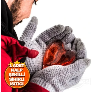 1 Adet Kalp Şekilli Sihirli Jel Isıtıcı, Isınmatik, Cep Sobası, Avcı Balıkçı Dağcı Kamp El Isıtıcısı