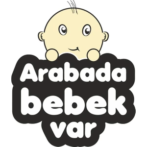 Reysa Tasarım Arabada Bebek Var Sticker 3 10X10 Cmrenkli Sticker