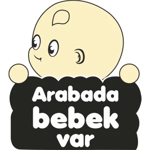 Reysa Tasarım Arabada Bebek Var Sticker 2 10X10 Cmrenkli Sticker