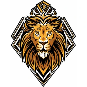 Reysa Tasarım Aslan Sticker  10X10 Cmrenkli Sticker