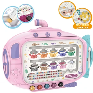 Learning Fun Submarine Manyetik Maze Labirent ve Balık Tutma Eğitici Oyuncak Renk ve Sayıları Eşleştirme Pembe