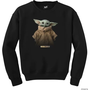 Crows Gate Yoda Baby The Mandalorian Siyah Sweatshirt