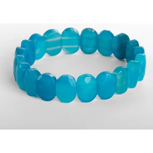 Mavi Akik Taşı Kare Kesim Bileklik