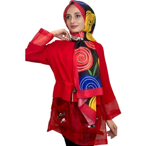 Pamuklu Şal - Desenli Ince Sezonluk Pamuk Soft Şal 01002