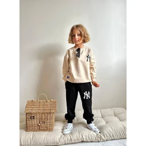 Jolly Kids Erkek Çocuk Yazı Baskılı Sweatshirt Takım