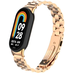 Kip GSM Xiaomi Mi Band 9 Uyumlu Paslanmaz Çelik Kordon Ayarlama Aparatlı