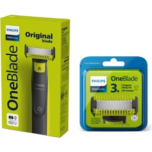 QP2824/10 Oneblade Yüz ve Vücut Şekilendirici QP630/51 3'lü Yedek Bıçak Avantaj Set