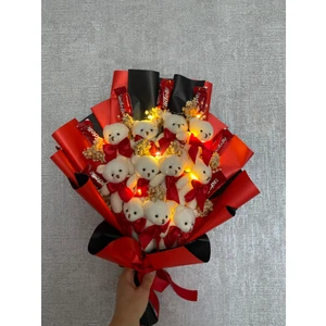 Bubble Design Bubbledesign Tadelleli Işıklı Teddy Buketi