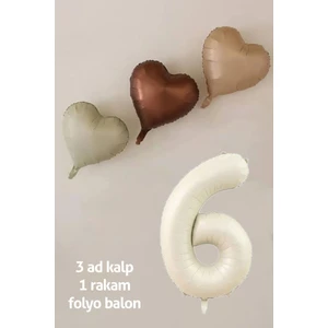 Atölye Mi 6 Yaş Doğum Günü Retro Pastel Parti Balon Seti