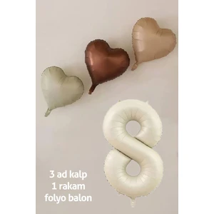 Atölye Mi 8 Yaş Doğum Günü Retro Pastel Parti Balon Seti