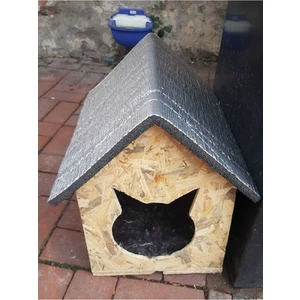Dış & İç Mekan Ahşap Kedi Yuvası Ölçüleri: 35x40x40