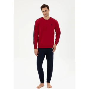 U.S. Polo Assn. Erkek Bordo Pijama Takım 50301712-VR014