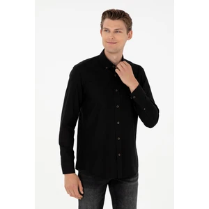 U.S. Polo Assn. Erkek Siyah Gömlek Basic 50295675-VR046