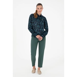U.S. Polo Assn. Kadın Koyu Yeşil Pantolon (Kanvas-Chino) 50290404-VR079