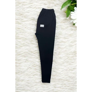 Unisex Siyah Kışlık Tayt Şardonlu Rahat Yumuşak Ağlı Kalın Içlik Tayt