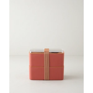English Home Mezaluna Time Plastik 2 Katlı Lunch Box 1 L- 1 L Turuncu
