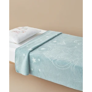 English Home Glowing Bears Pamuklu Bebe Battaniye 100X120 cm Seledon