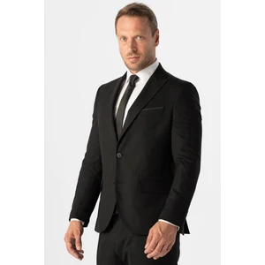 Regular 6 Drop Büyük Beden Çizgili Desenli Takım Elbise