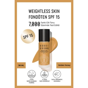 Bobbi Brown Weightless Skin 24 Saat Kalıcı Fondöten SPF 15 - Doğal ve Mat Bitişli - Golden Honey - 30 ML