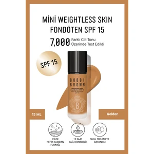 Bobbi Brown Mini Weightless Skin Fondöten Spf 15 - Doğal Ve Mat Bitişli - Golden - 13 Ml (Seyahat Boy)