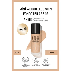 Bobbi Brown Mini Weightless Skin Fondöten SPF 15 - Doğal ve Mat Bitişli - Beige - 13 ml (Seyahat Boy)