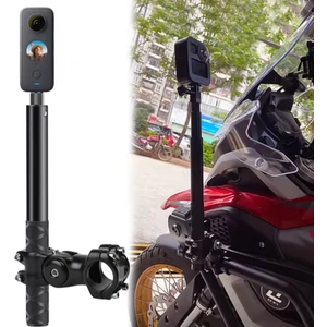 Tüm Aksiyon Kameralar ile Uyumlu Görünmez Selfie Çubuğu Motosiklet Bağlantı Aparatı