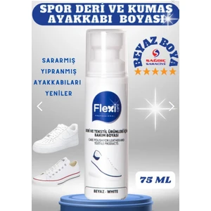 Flexicare Spor Beyaz Deri ve Kumaş Ayakkabı Boyası 75 ml