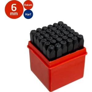 PT03044 Çelik Harf Rakam Zımba Takımı 6 mm (36 Parça)