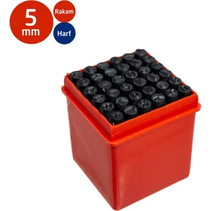 PT03043 Çelik Harf Rakam Zımba Takımı 5 mm (36 Parça)