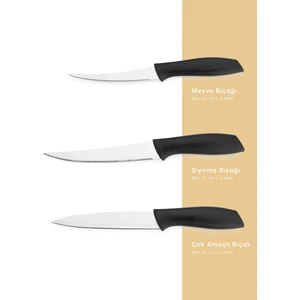 Quick Chef Bıçak Seti 10 Parça-Siyah