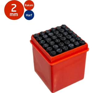 PT03040 Çelik Harf Rakam Zımba Takımı 2 mm (36 Parça)