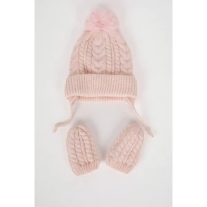 Kız Bebek 2'li Takım Triko Bere Eldiven C8166A524WN