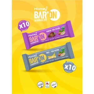 Baron Muz & Yer Fıstıklı Meyve Bar Sağlıklı Atıştırmalıklar, Vegan, Glutensiz – 35gr X 20 Adet
