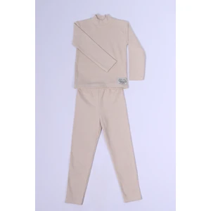 Kız Çocuk Alt-Üst Takım Boğazlı Düz Renk D18