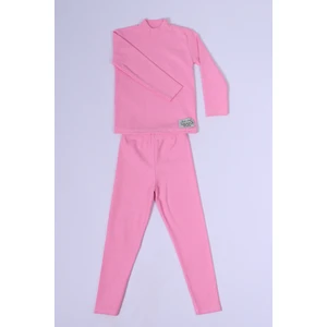 Kız Çocuk Alt-Üst Takım Boğazlı Düz Renk D18