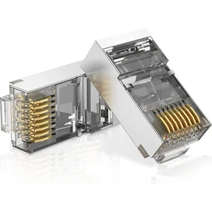 A4616 Cat6 RJ45 Jack Kablo Network Ucu Metal Konnektör 10 Adet