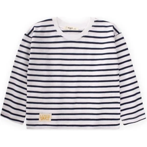 Çizgili Mevsimlik T-Shirt 1-10 Yaş Siyah Çizgili