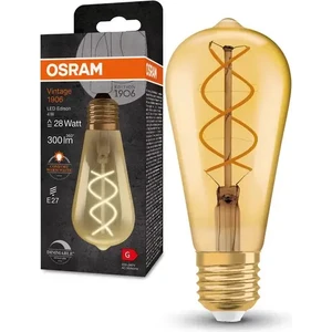 Vıntage 1906 LED Edıson 4W 2000K Filamanlı Dimli E27 LED Ampul