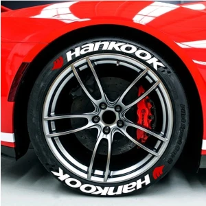 Hankook | Lastik Yazısı Yıkanabilir Oto Lastik Stickerı Arması 4 Adet