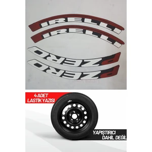 Pirelli Motosiklet Ve Otomobil Araç 3d Oto Lastik Yazısı Sticker Arma 4 Adet