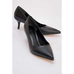 Kadın Sivri Burunlu Stiletto SİYAH CİLT
