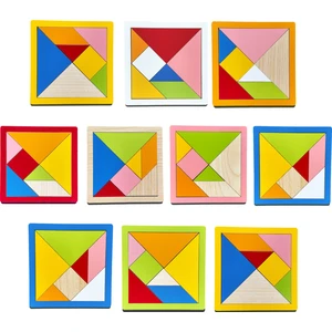 Eğitici Ahşap Oyuncak | Çocukların Zihinsel Gelişimi Için 10 Adet Mini Tangram Seti