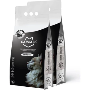 Catwalk Aktif Karbon Bentonit Topaklanan Kedi Kumu 2 x 10 Lt